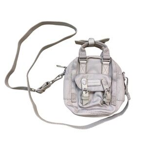 Doughnut Tiny Mini Crossbody Bag Tan Beige Small Travel Athleisure